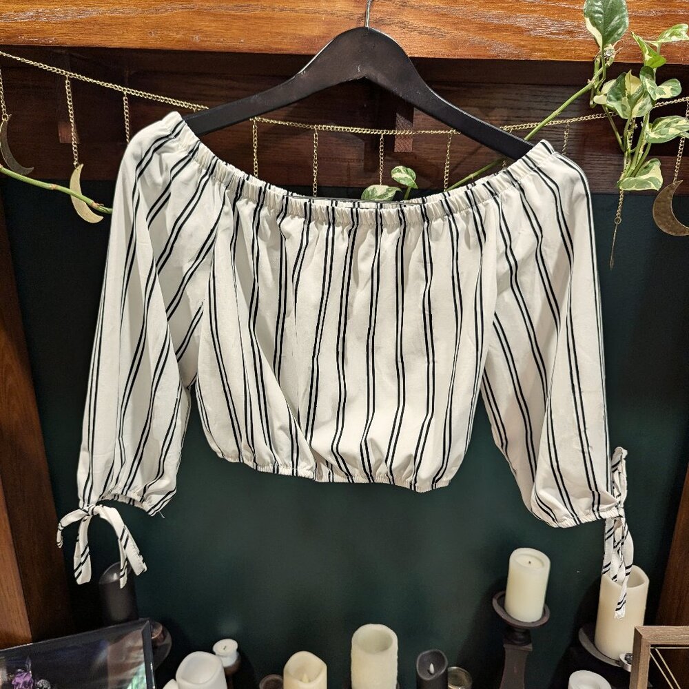Off the Shoulder Striped Top